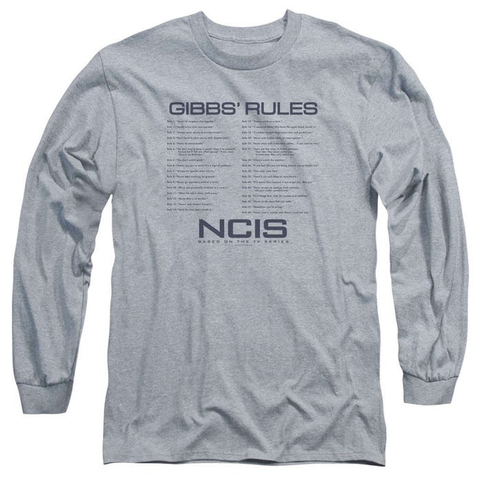 NCIS Gibbs Rules Long Sleeve Shirt