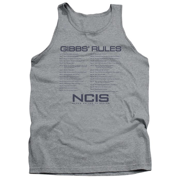 NCIS Gibbs Rules Tank Top