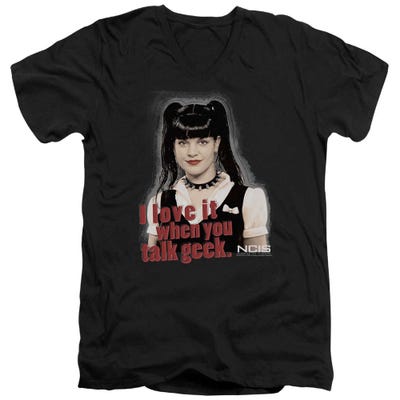 NCIS I Love It When You Talk Geek V-Neck T-Shirt