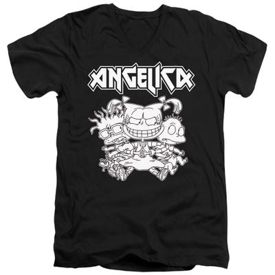 Rugrats Angelica Pickles Rocks V-Neck T-Shirt