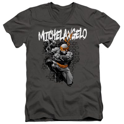 Michelangelo Teenage Mutant Ninja Turtles Official V-Neck T-Shirt