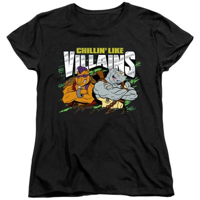 TMNT CHILLINâ€™ LIKE VILLAINS Womens T-Shirt