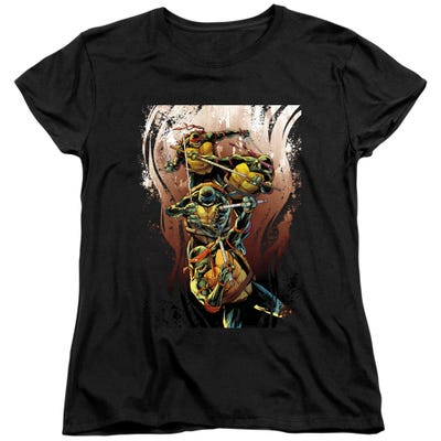  TMNT EARTHY RAINBOW WARRIORS Womens T-Shirt