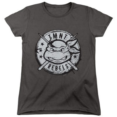 TMNT REBELS DISTRESSED LOGO Womens T-Shirt