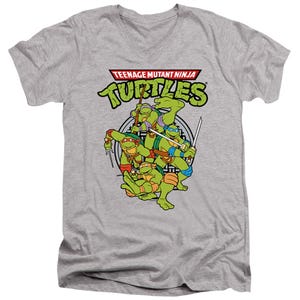 TMNT GROUP V-Neck T-Shirt