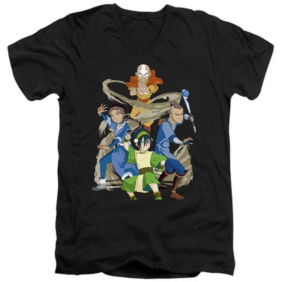 AVATAR THE LAST AIRBENDER TEAM AVATAR ELEMENTS V-Neck T-Shirt
