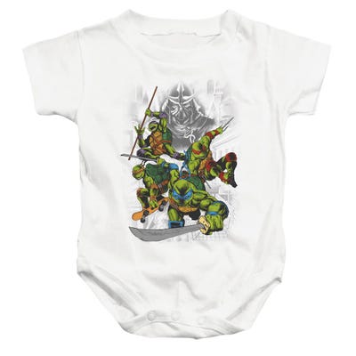 SHREDDER AND TURTLES COMIC Ninja TMNT Baby Bodysuit