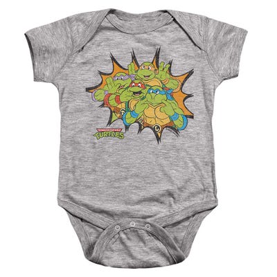 TMNT FUNNY FACE TURTLES Baby Bodysuit