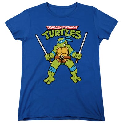 Leo TMNT Retro Teenage Mutant Ninja Turtles Womens T-Shirt