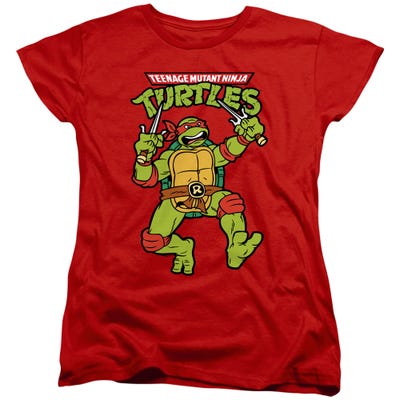 Raphael Teenage Mutant Ninja Turtles TMNT Retro Womens T-Shirt