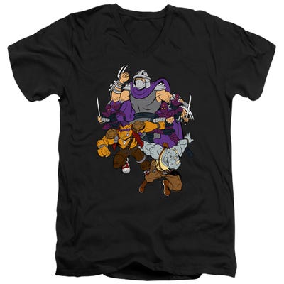 TMNT SHREDDER AND FOOT CLAN V-Neck T-Shirt