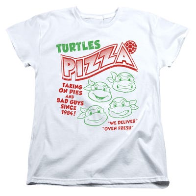Teenage Mutant Ninja Turtles Official Pizza Womens T-Shirt