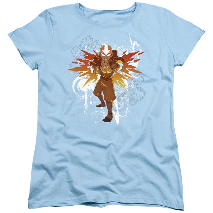 AVATAR THE LAST AIRBENDER FLOWER AND FISH AANG Womens T-Shirt