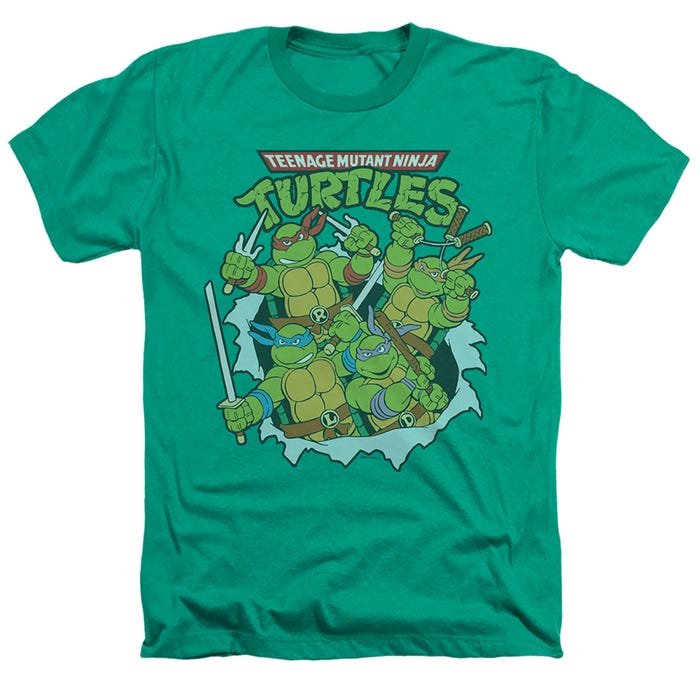 TMNT RETRO GROUP Heather T-Shirt