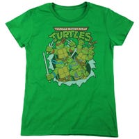 TMNT RETRO GROUP Womens T-Shirt