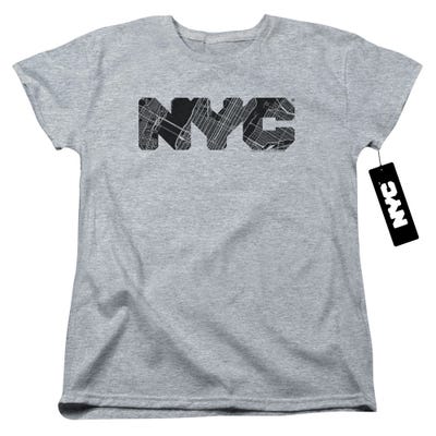 NYC MAP FILL Womens T-Shirt