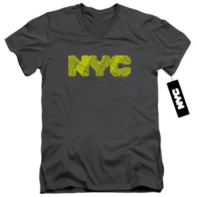NYC MAP FILL V-Neck T-Shirt