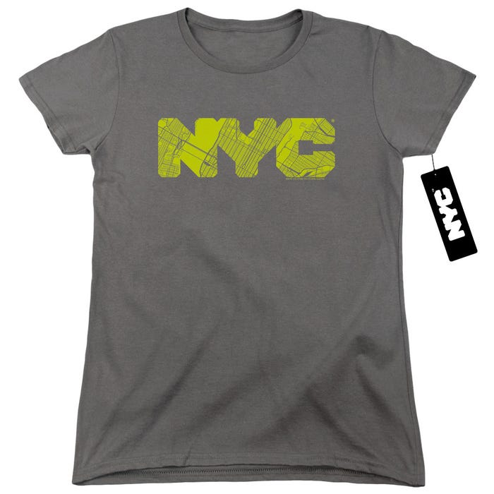 NYC MAP FILL Womens T-Shirt