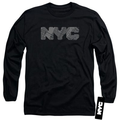 NYC MAP FILL New York City Long Sleeve Shirt