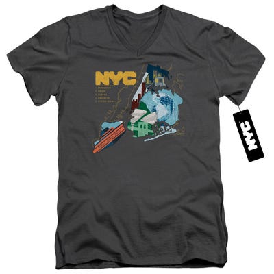 FIVE BOROUGHS New York City NYC V-Neck T-Shirt