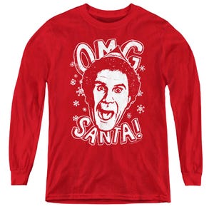 OMG Santa Elf Movie Kids Long Sleeve Shirt