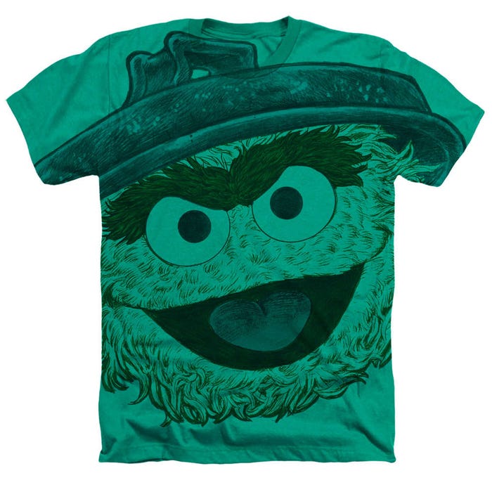 Oscar Sesame Street Heather Premium T-Shirt