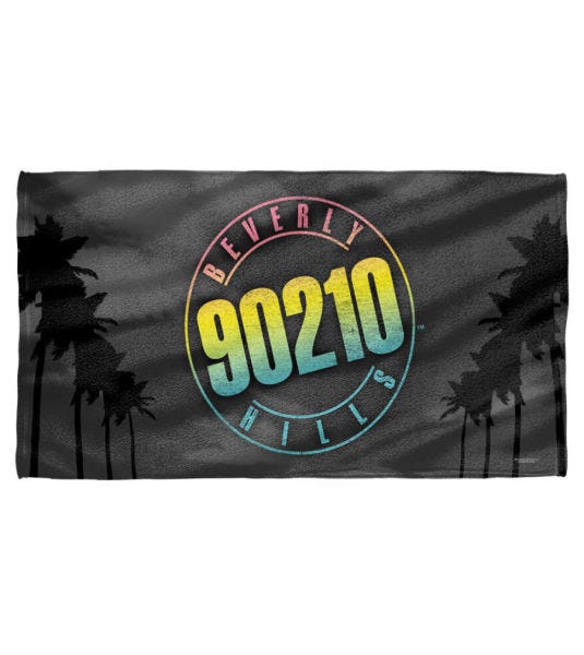 Beverly Hills 90210 TV Show PALM TREE LOGO Lightweight Beach Towel 