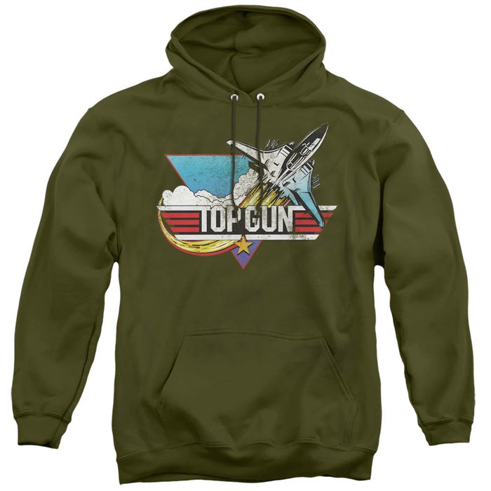 Top Gun Movie Distressed Logo Hoodie