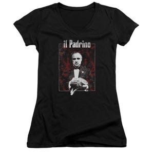 GODFATHER SANGUE Juniors V-Neck T-Shirt