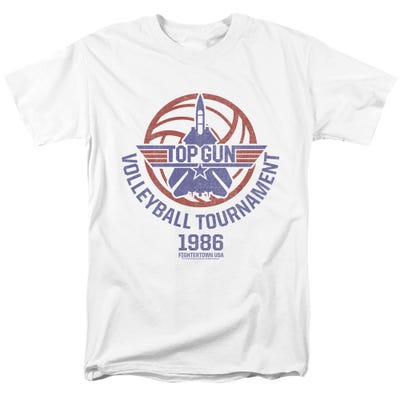 VOLLEYBALL TOURNAMENT 1986 Official Top Gun Movie T-Shirt