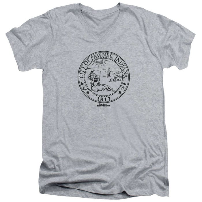 Parks and Recreation Pawnee Seal V-Neck T-Shirt