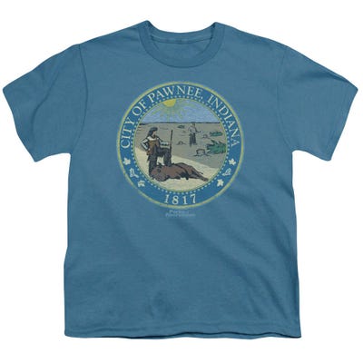 Pawnee Indian Seal Parks and Recreation Kids T-Shirt