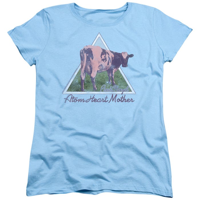 ATOM MOTHER HEART PYRAMID PINK FLOYD Womens T-Shirt