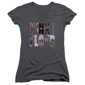 Pink Floyd Cover Juniors V-Neck T-Shirt