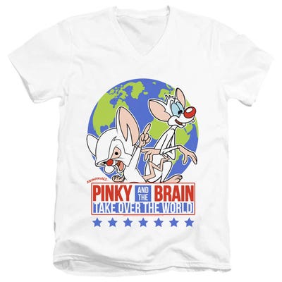 Pink and the Brain Campaign V-Neck T-Shirt