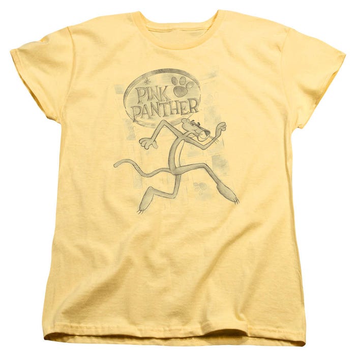Pink Panther Catch Me Sketch Womens T-Shirt