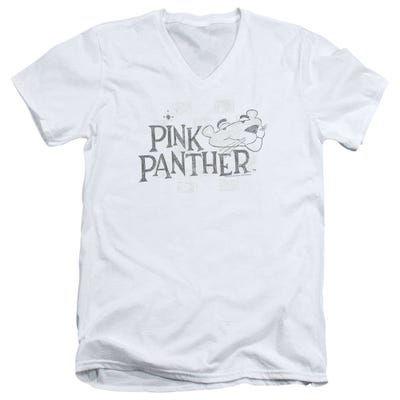 Pink Panther Sketch Logo V-Neck T-Shirt