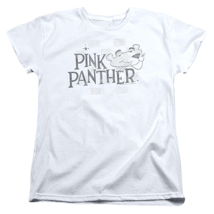 Pink Panther Sketch Logo Womens T-Shirt