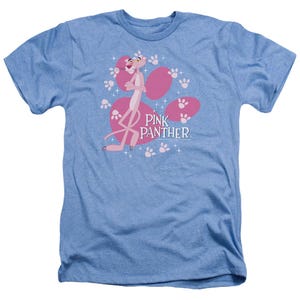 Pink Panther Walk all Over Design Heather T-Shirt