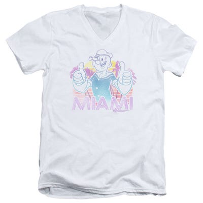 Popeye Retro Miami V-Neck T-Shirt