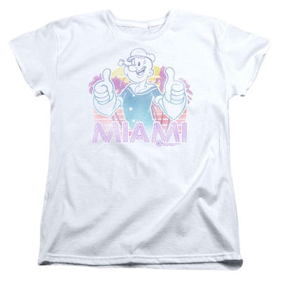 Popeye Retro Miami Womens T-Shirt