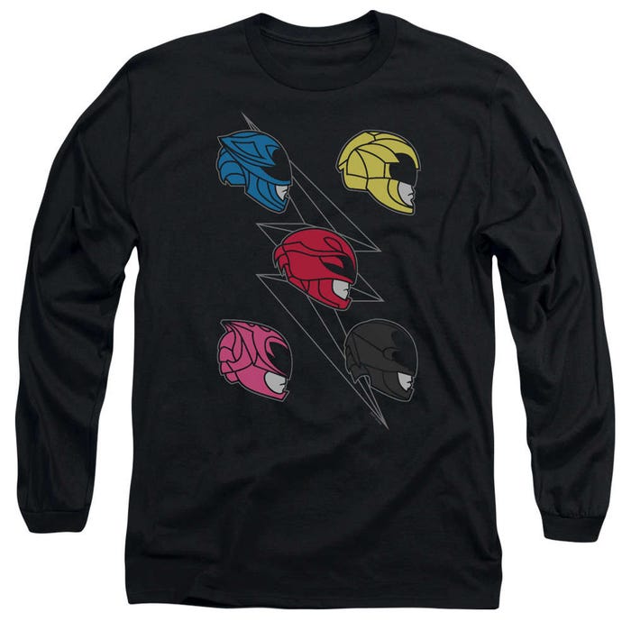 Power Rangers Helmets Long Sleeve Shirt