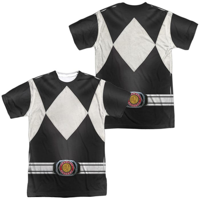 Black Power Rangers Costume Sublimation T-Shirt