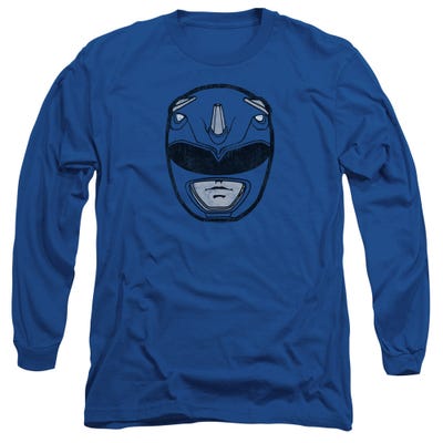 Power Rangers Blue Ranger Mask Long Sleeve Shirt