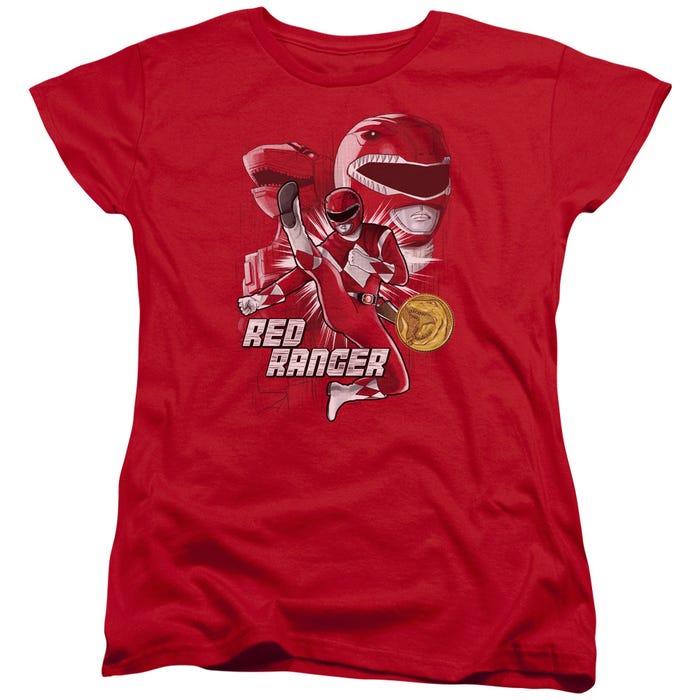 Power Rangers RED RANGER Womens T-Shirt