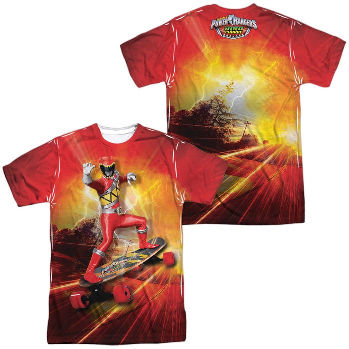 Power Rangers Skateboard Sublimation T-Shirt