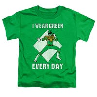 I Wear Green Every Day Funny Power Rangers Toddler T-Shirt
