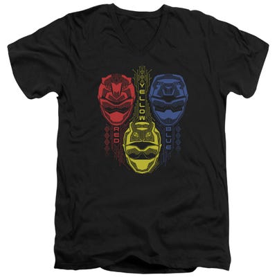 RED YELLOW BLUE POWER RANGERS V-Neck T-Shirt