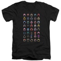 Power Rangers Visual Masks Timeline V-Neck T-Shirt