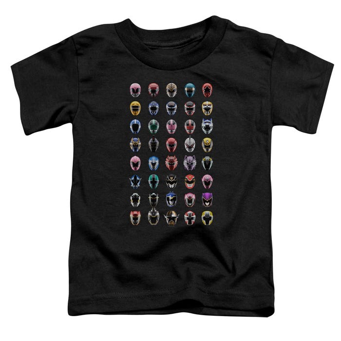 Power Rangers Visual Masks Timeline Toddler T-Shirt